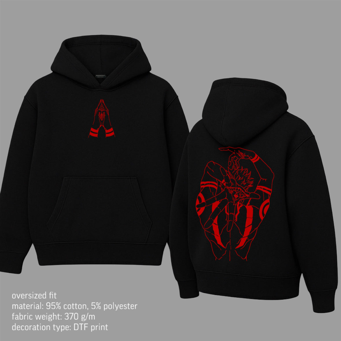 SUKUNA DTF PRINT Hoodie