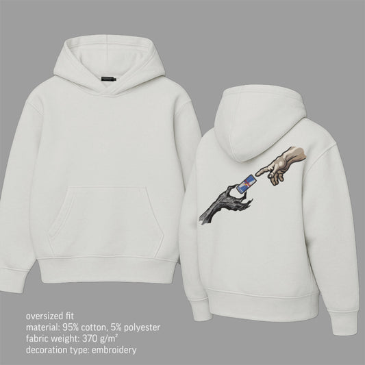 God & hand red bull hoodie