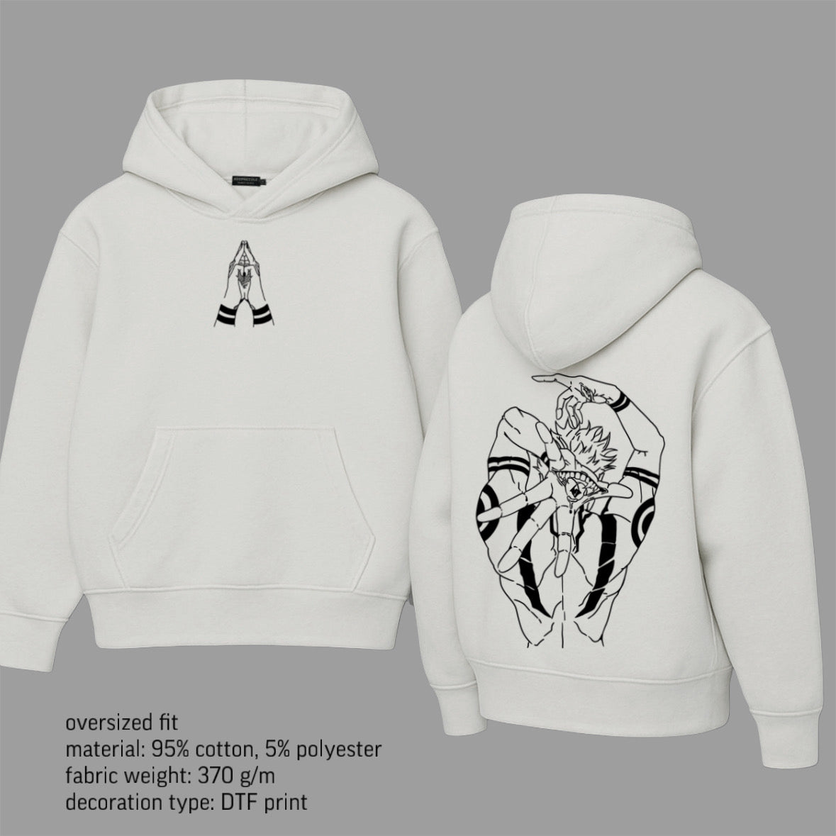 SUKUNA DTF PRINT Hoodie