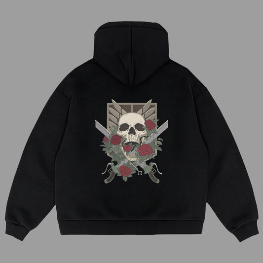 SKULL ZIP-HOODIE
