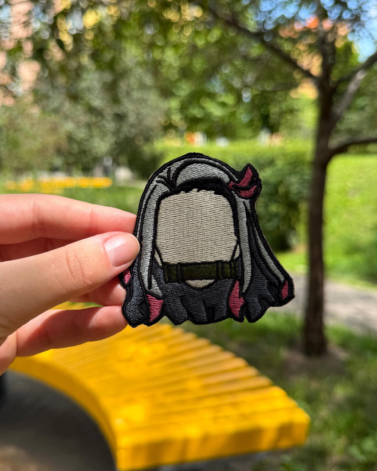 KNY Grey Hair Anime Girl Embroidered Patch