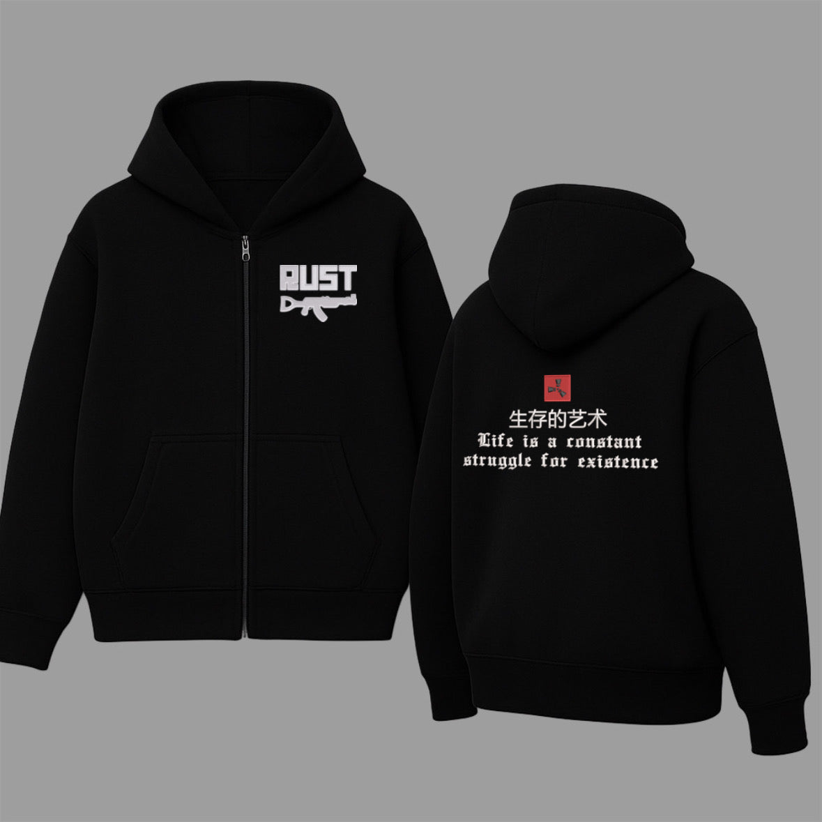 RUST ZIP-HOODIE