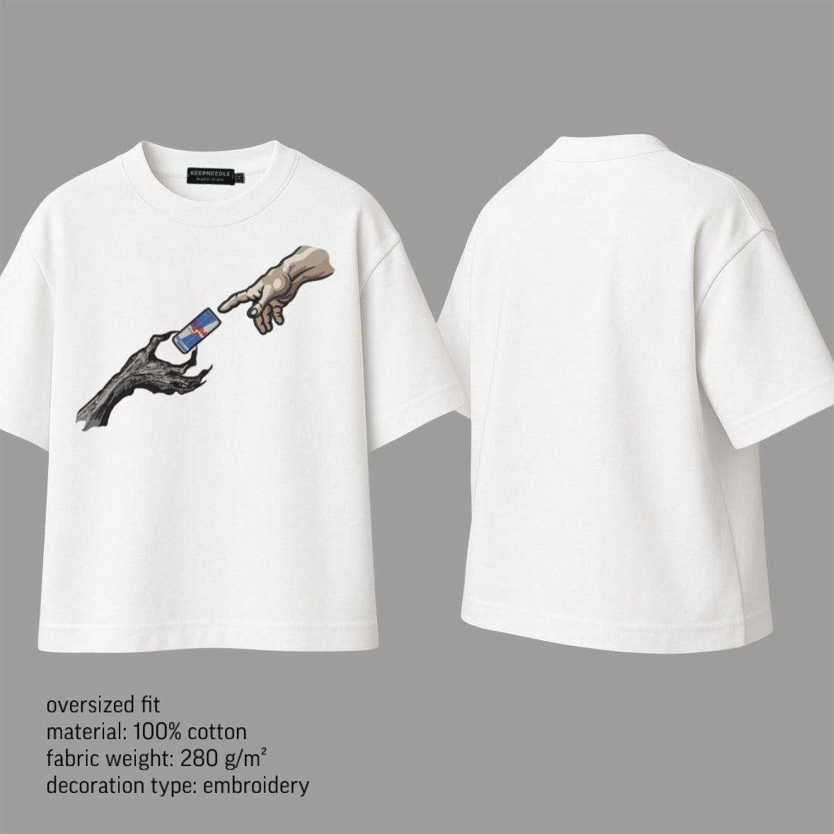 God & hand red bull t-shirt