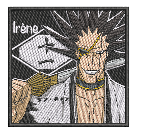 Kenpachi Zaraki Patch 10x10 cm