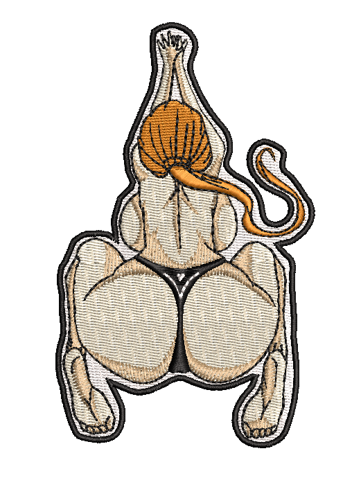 Catgirl Embroidered Patch – 12×8 cm