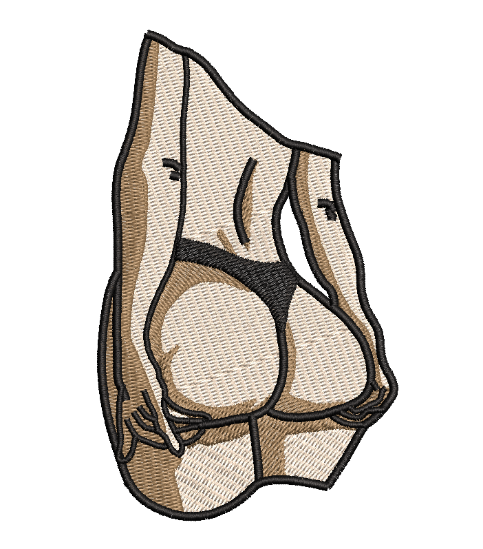 Anime Waifu Embroidered Patch – 12×7 cm