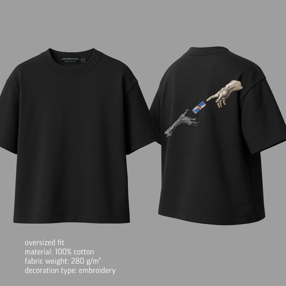 God & hand red bull t-shirt
