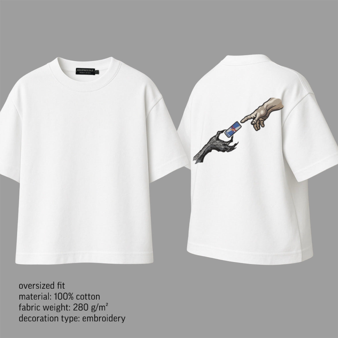 God & hand red bull t-shirt