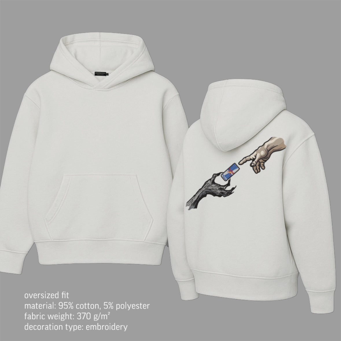 God & hand red bull hoodie