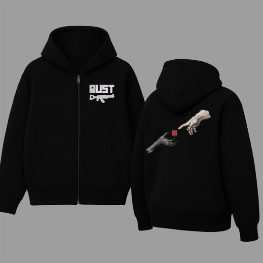 HANDS RUST ZIP-HOODIE