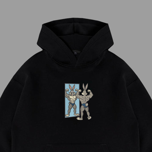 MUSCLE BUNNY HOODIE