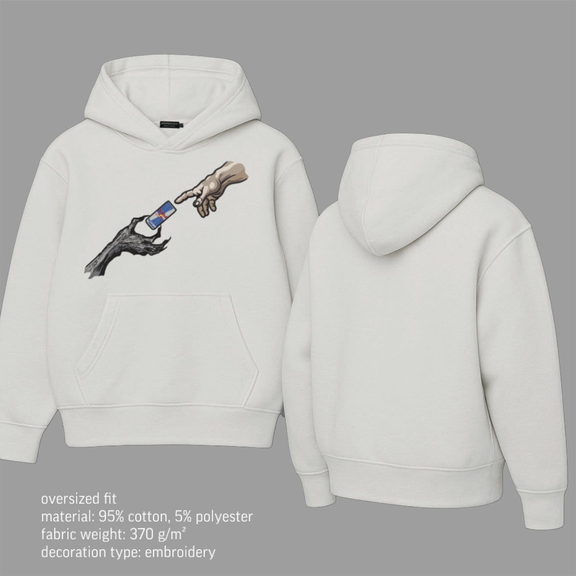 God & hand red bull hoodie