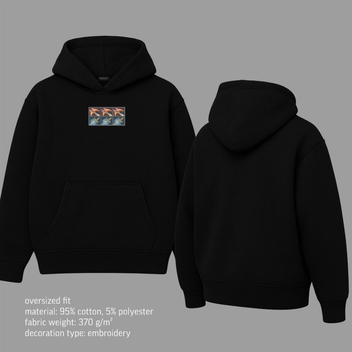 daedalus & falcon blade hoodie