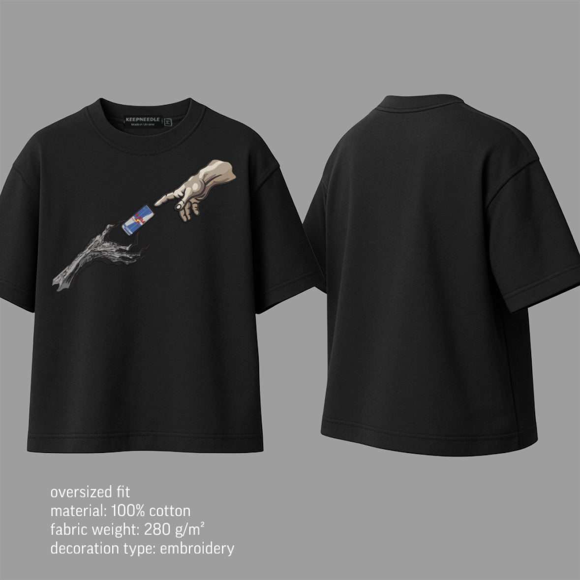 God & hand red bull t-shirt