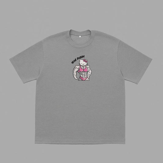 Kitty tee silver L