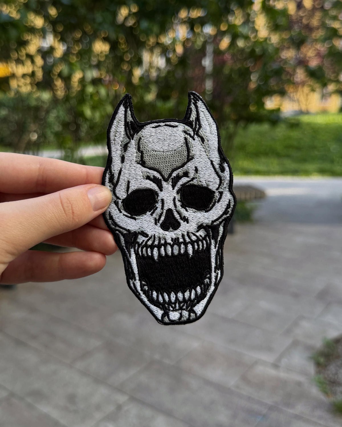 Skull Embroidered Patch