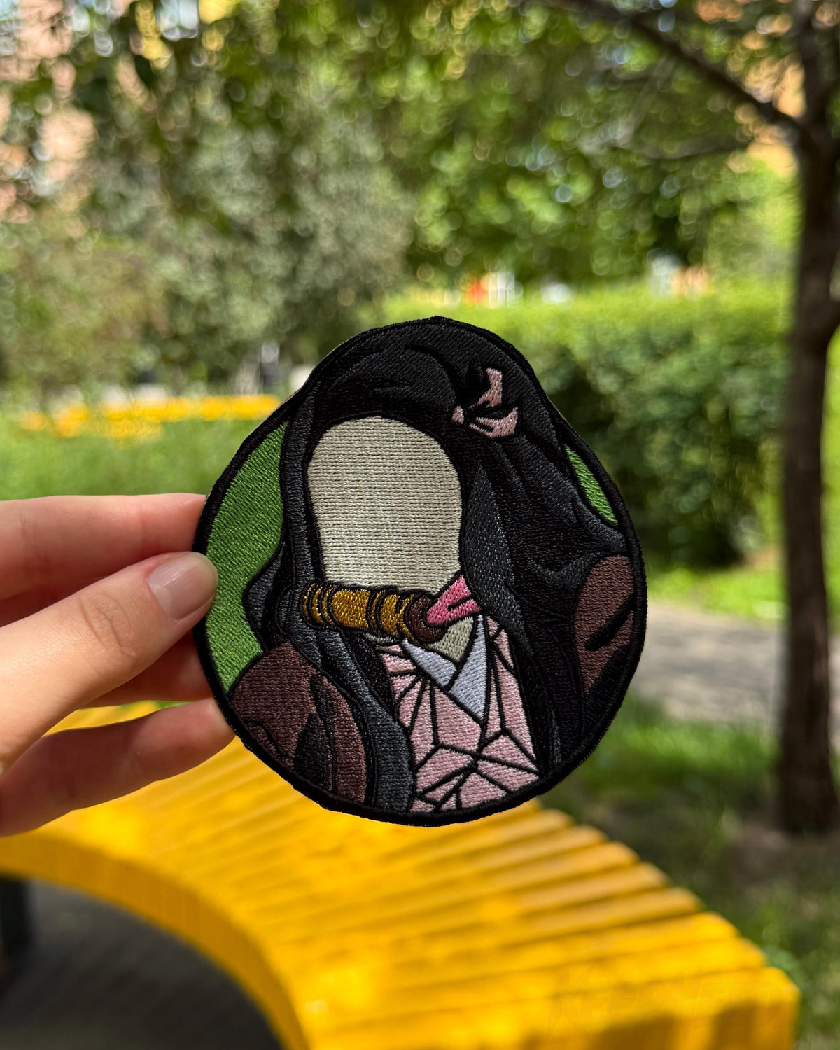 KNY Black Hair Anime Girl Embroidered Patch