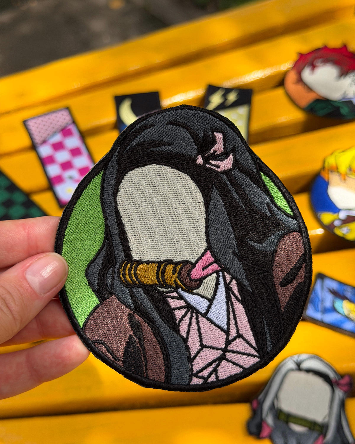 KNY Black Hair Anime Girl Embroidered Patch