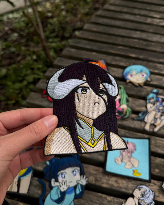 Overlord Horned Anime Girl Embroidered Patch