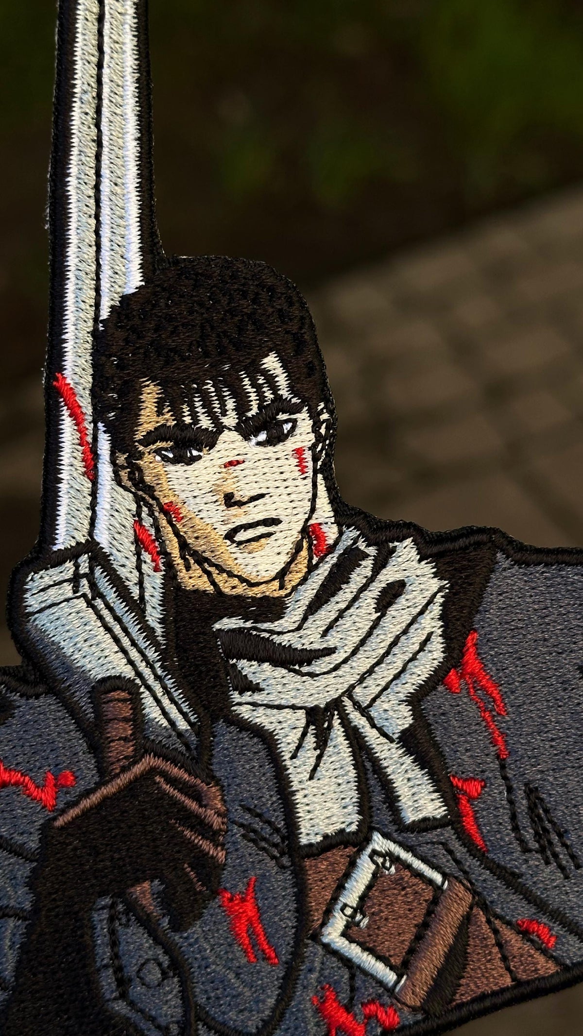 Dark Fantasy Swordsman Embroidered Patch