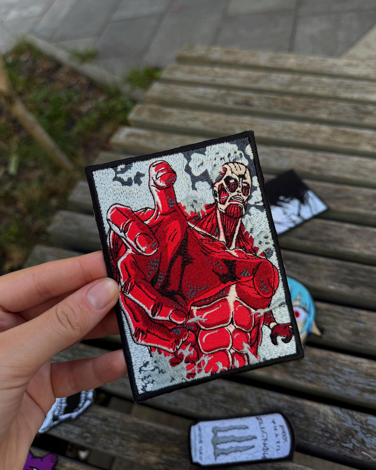 AOT Red Muscle Giant Embroidered Patch