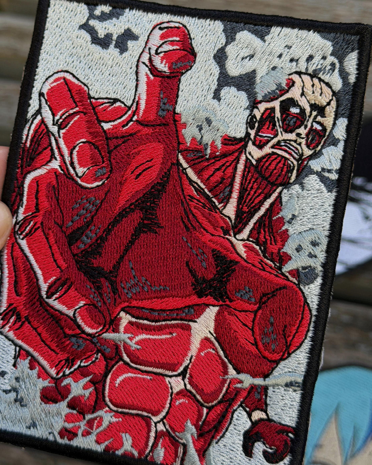 AOT Red Muscle Giant Embroidered Patch