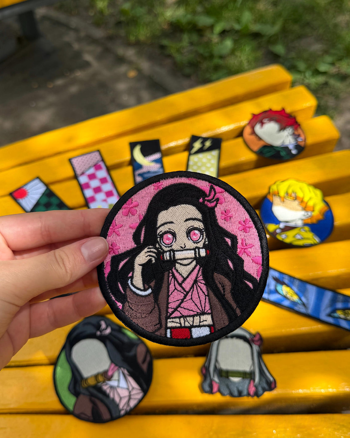KNY Pink-Eyed Anime Girl Embroidered Patch
