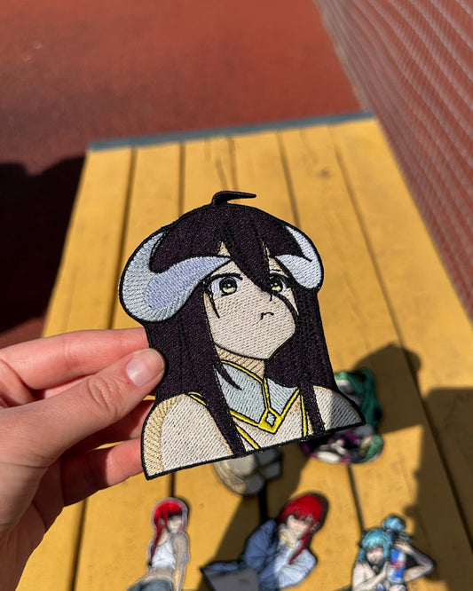 Overlord Horned Anime Girl Embroidered Patch