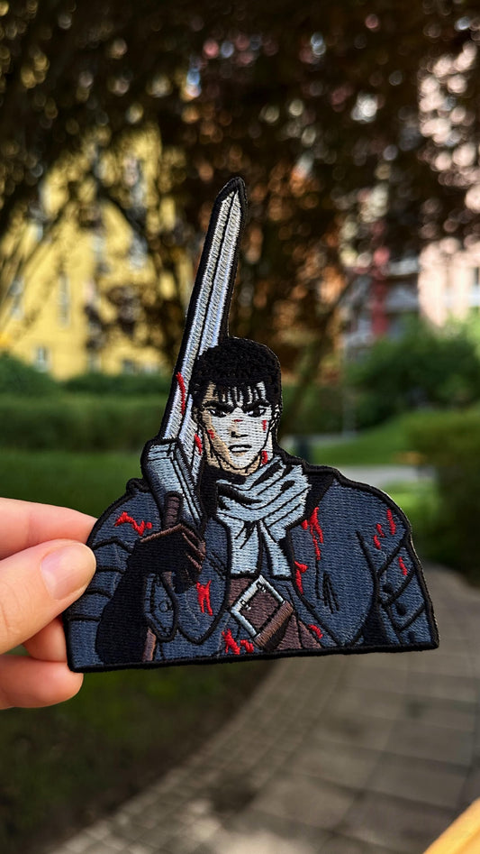 Dark Fantasy Swordsman Embroidered Patch