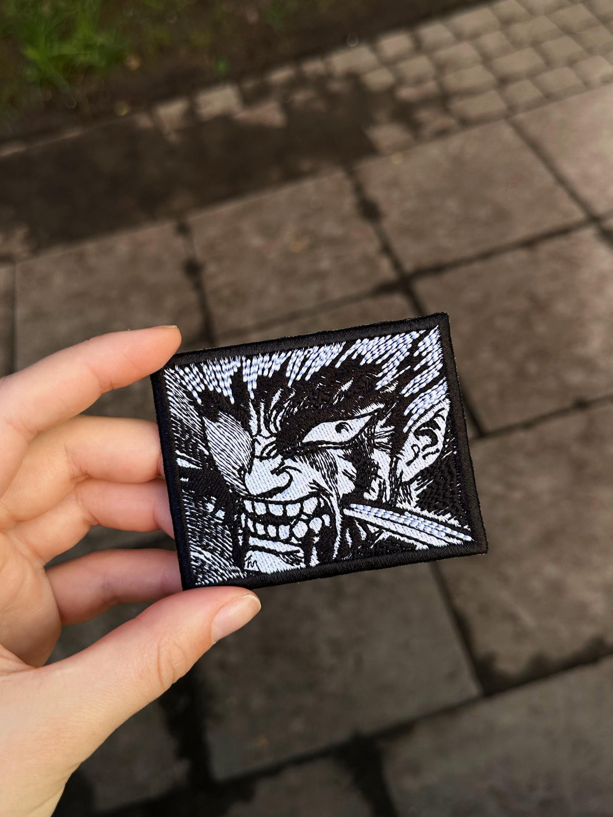 Dark Fantasy Warrior Embroidered Patch