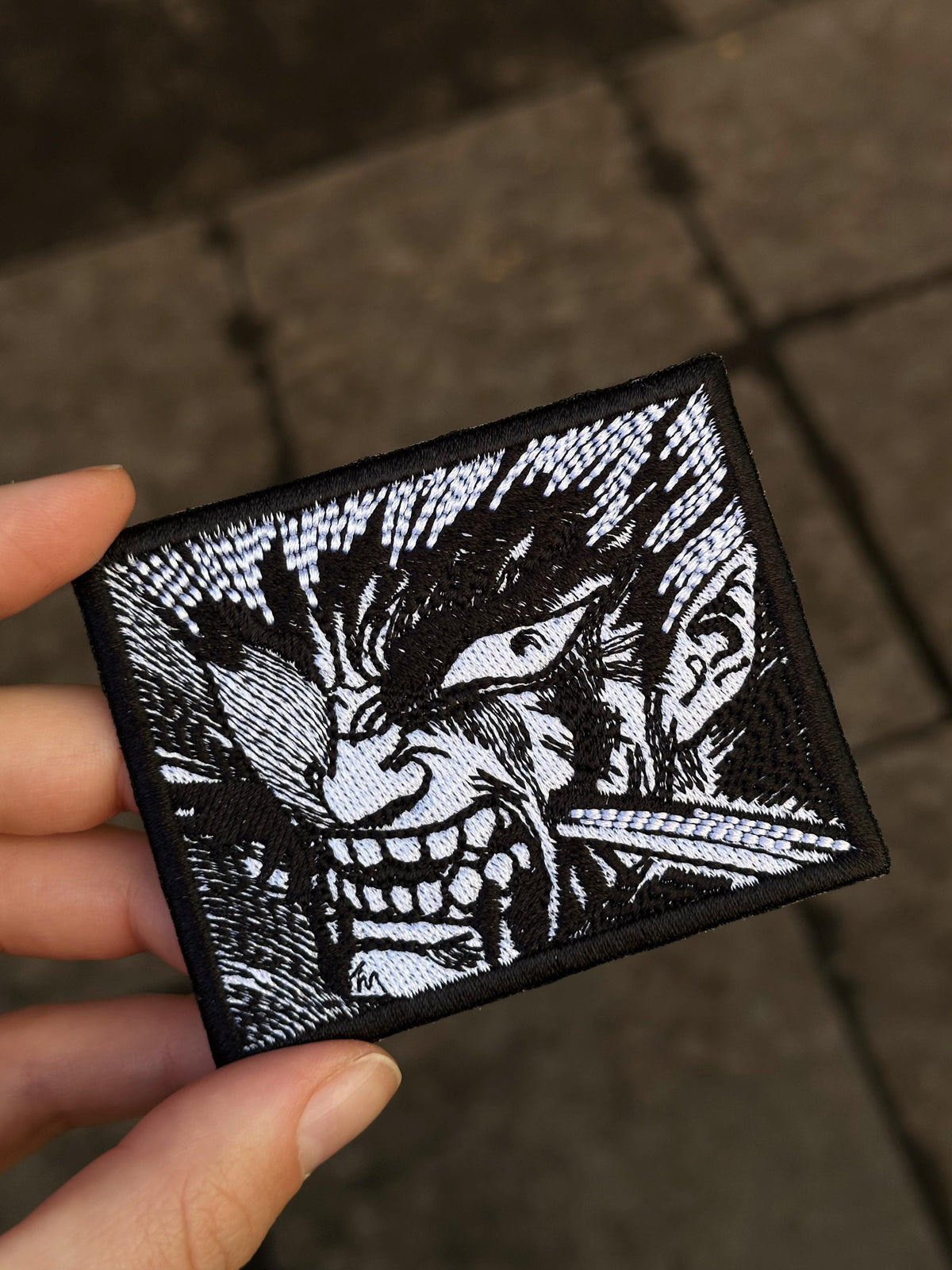 Dark Fantasy Warrior Embroidered Patch