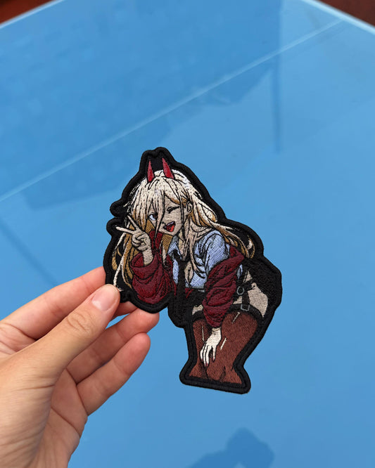 Ember Horns Anime Girl Embroidered Patch