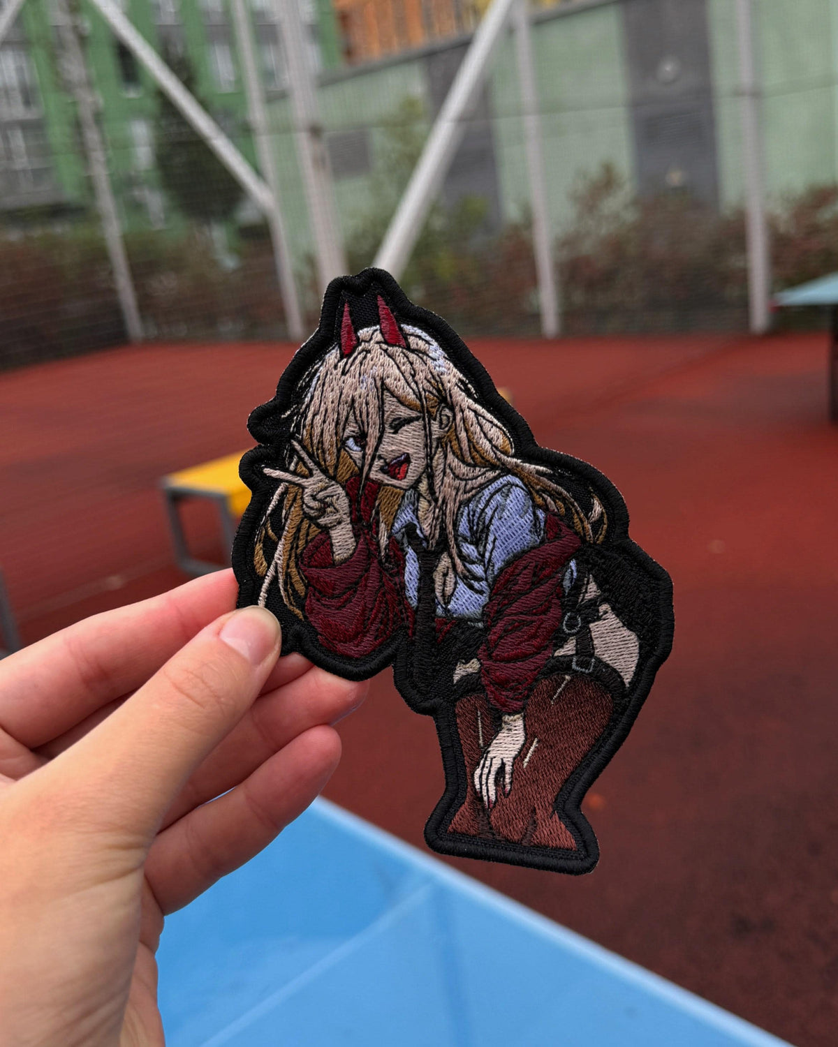 Ember Horns Anime Girl Embroidered Patch