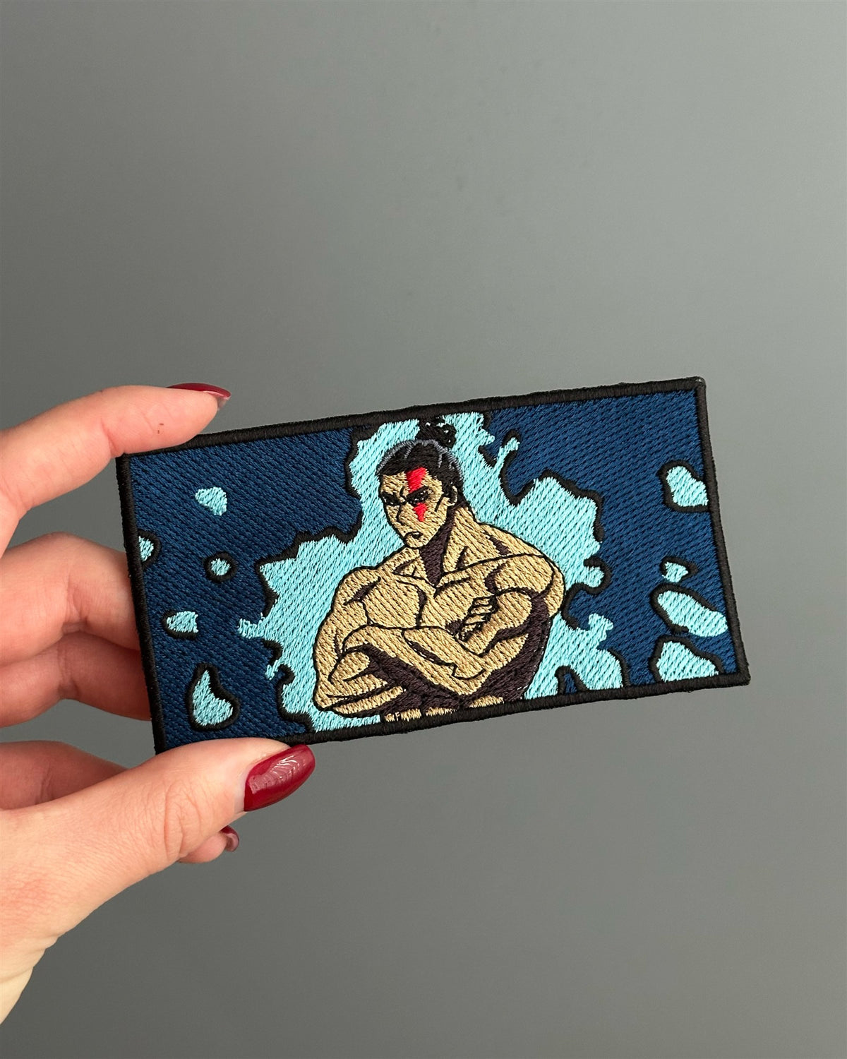 Blue Flame Brawler Embroidered Patch – Jujutsu Kaisen