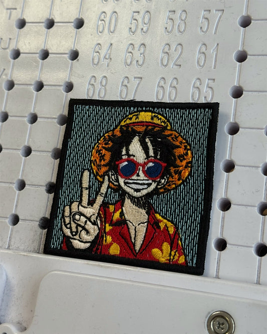Luffy Peace Sign Embroidered Patch – One Piece