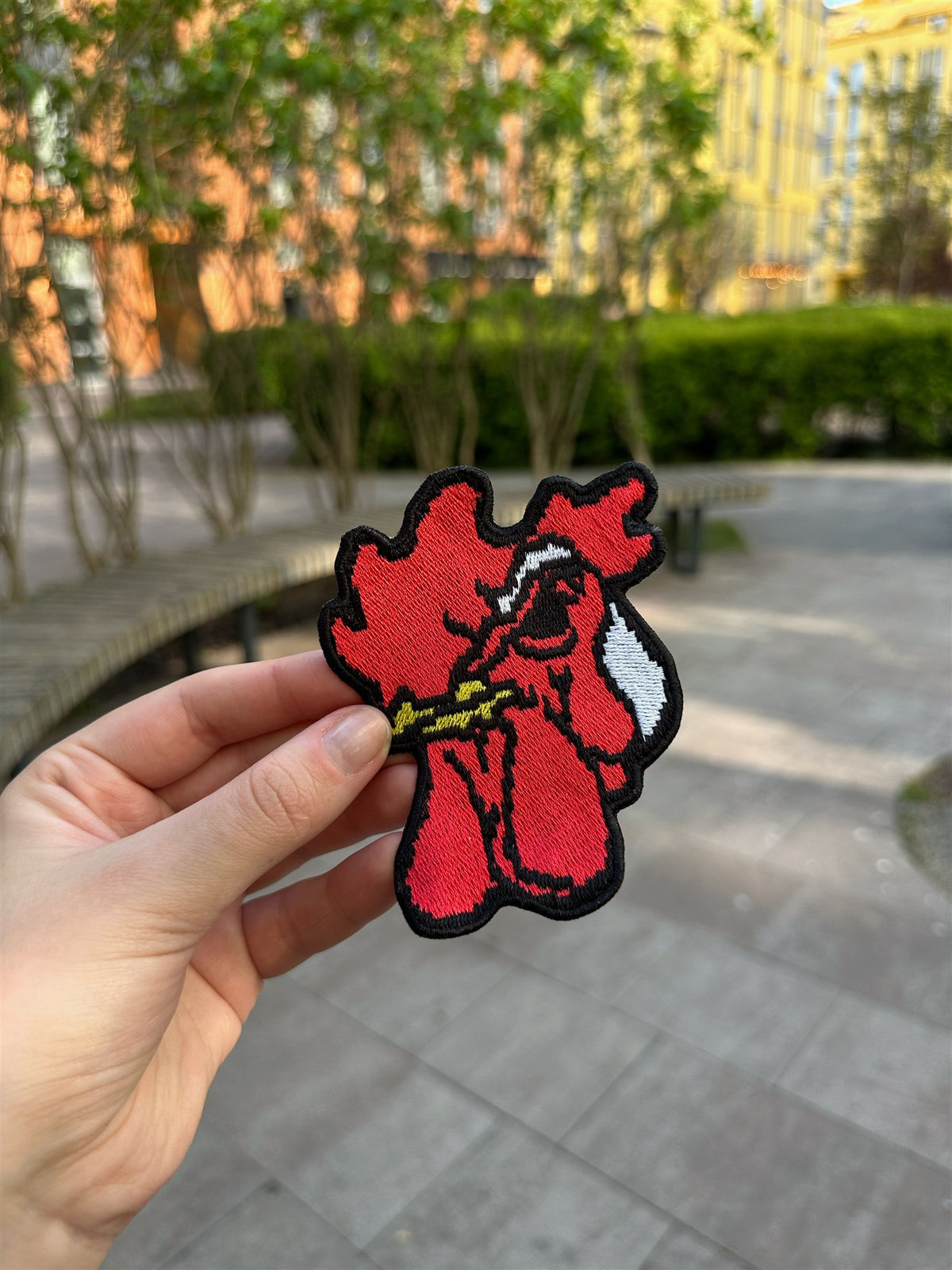 Richard Rooster Mask Embroidered Patch – Hotline Miami