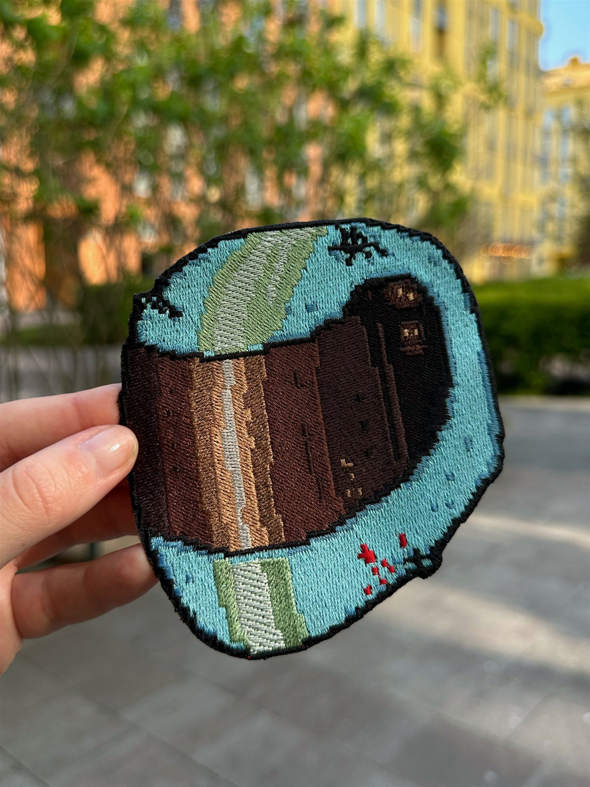 Biker Helmet Embroidered Patch – Hotline Miami