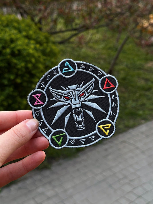 Wolf School Medallion Embroidered Patch – The Witcher