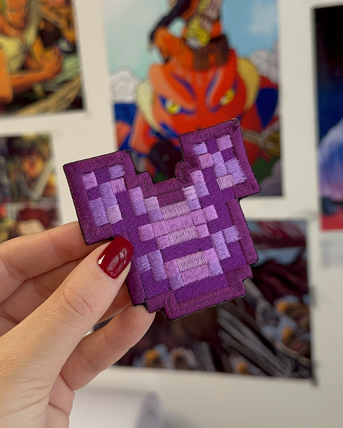 Enchanted Chestplate Embroidered Patch – Minecraft