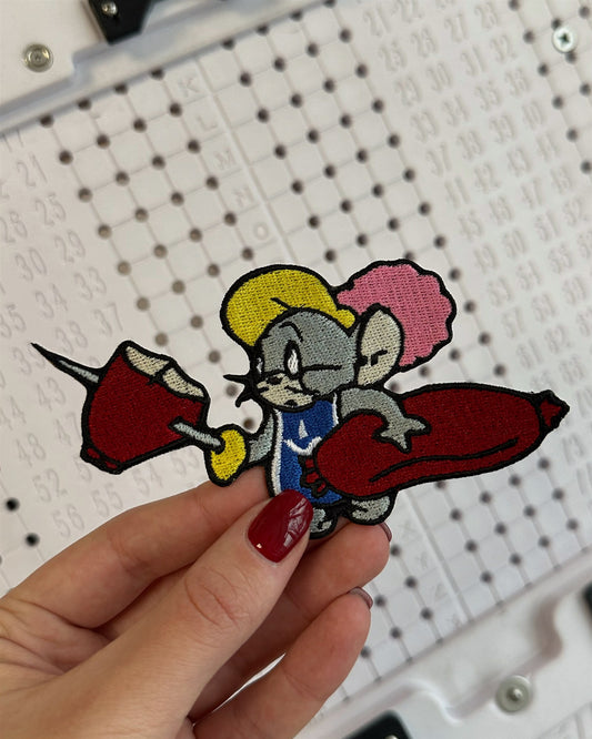 Musketeer Mouse with Red Cape Embroidered Patch – Tom and Jerry
