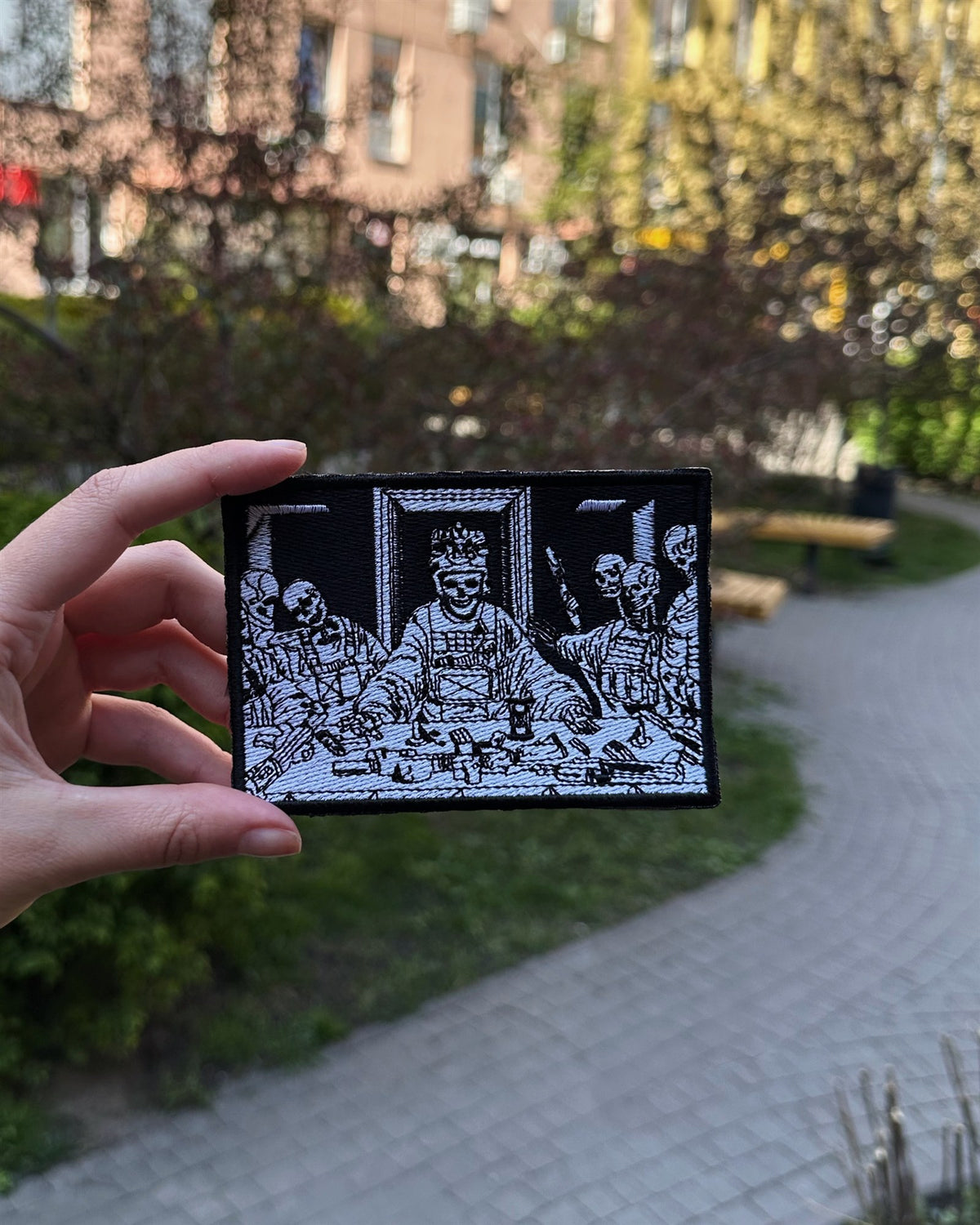 Manga Crowd Panel Embroidered Patch