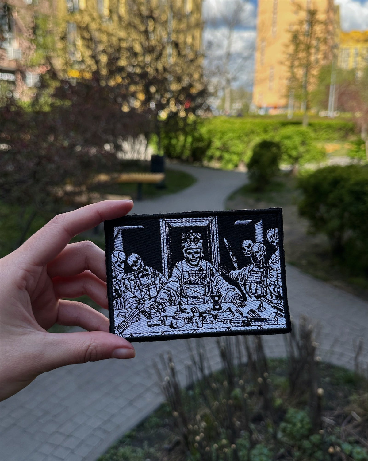 Manga Crowd Panel Embroidered Patch