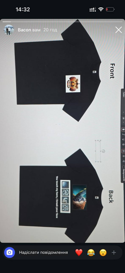 CUSTOM  TEE Bacon